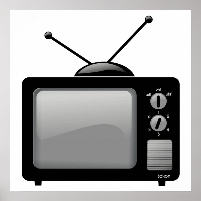 Vintages altes Fernsehen Poster (Vorne)
