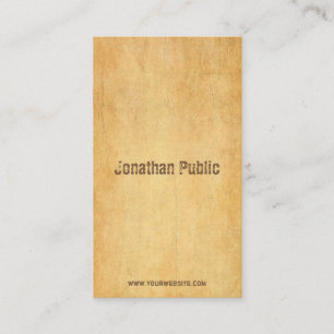 Vintages altes Papier Druckknopf Beruflich Visitenkarte