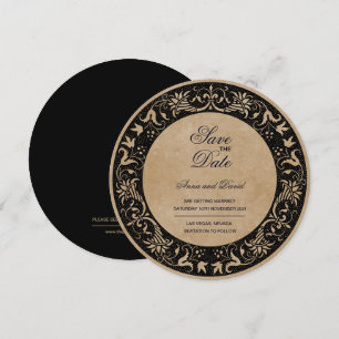 Vintages altes Papier Royal Save the Date Einladun Einladung