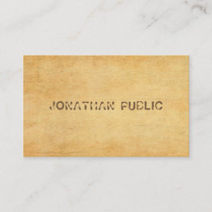 Vintages altes Papier störte Skripttext Luxus Visitenkarte