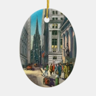 Vintages altes Trininty u. Wall Street Keramik Ornament