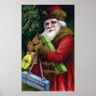 Vintages Altes Weihnachtsgebäck Poster