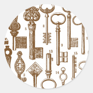 Vintages altmodisches Set Runder Aufkleber