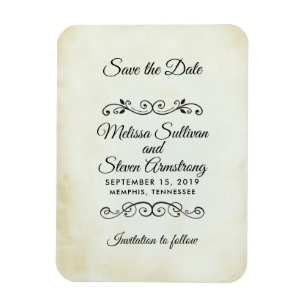 Vintages altmodisches Western-Thema Save the Date Magnet