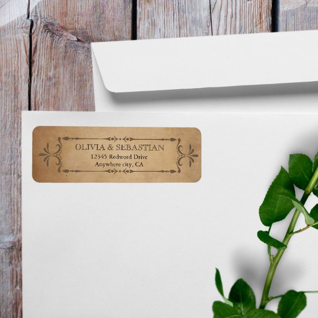 Vintages Altpapier-Rücksendesiegel (Von Creator hochgeladen)