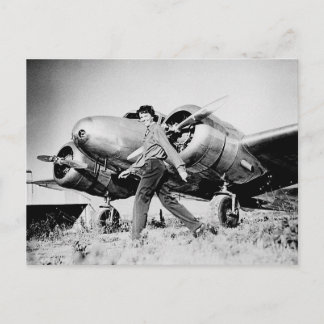 Vintages Amelia Earhart Foto Postkarte
