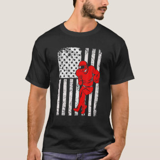 Vintages American Flag Football Lover Team Retro 4 T-Shirt