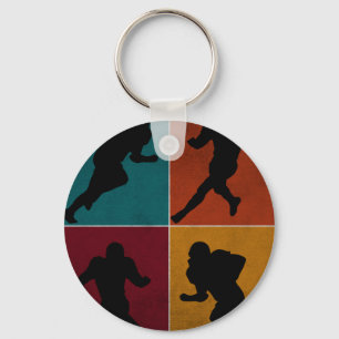 Vintages American Football Player Geschenk Schlüsselanhänger