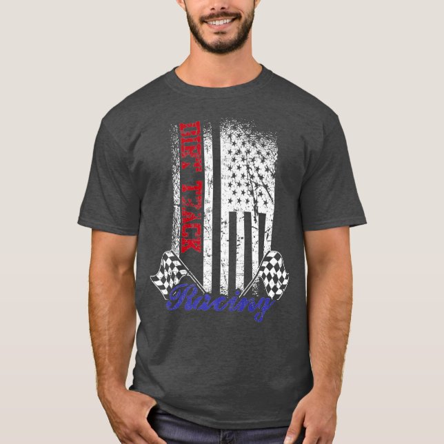 Vintages amerikanisches Flag-Distanzrennen T-Shirt (Vorderseite)