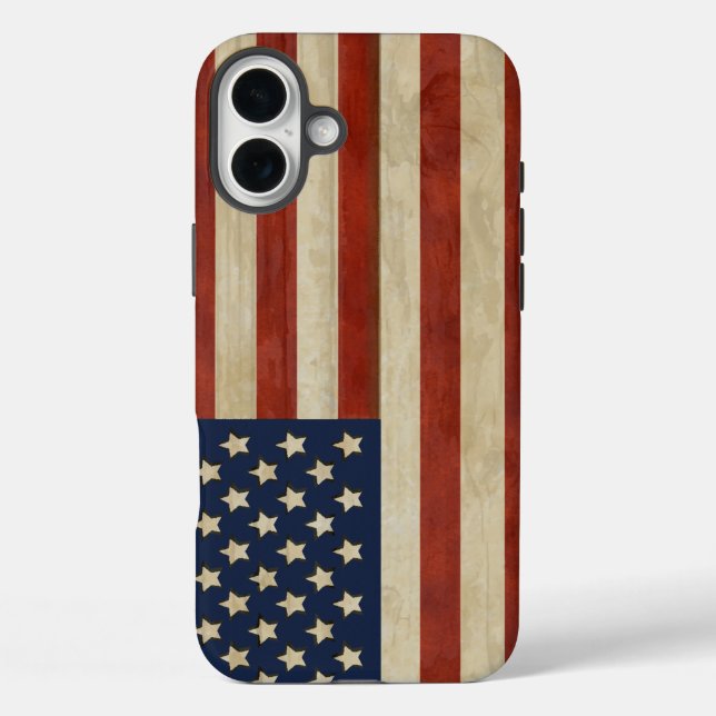 Vintages amerikanisches Flag iPhone Case-Mate iPhone Hülle (Rückseite)