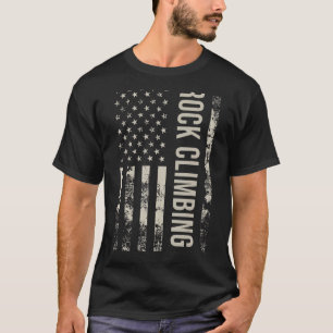 Vintages amerikanisches Flag-Klettern T-Shirt
