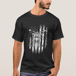 Vintages amerikanisches Flag Motorrad-Shirt Cool T-Shirt