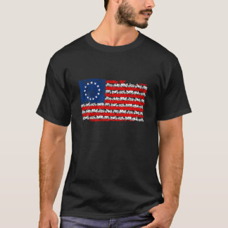 Vintages amerikanisches Flag Motorrad-T-Shirt T-Shirt