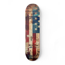 Vintages amerikanisches Flaggen-Skateboard-Deck