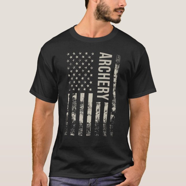 Vintages amerikanisches Flaggengeschoss T-Shirt (Vorderseite)