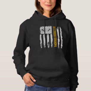 Vintages amerikanisches Flaggenkordion Grandpa Sil Hoodie