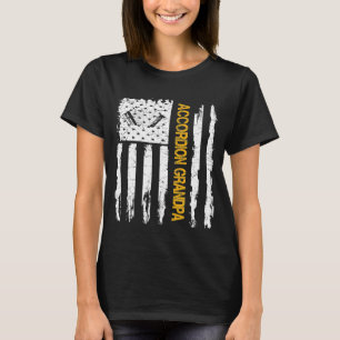 Vintages amerikanisches Flaggenkordion Grandpa Sil T-Shirt