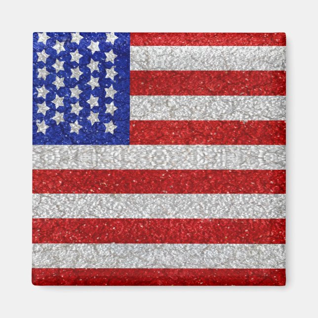 Vintages amerikanisches Flaggenmagnet Magnet (Vorne)