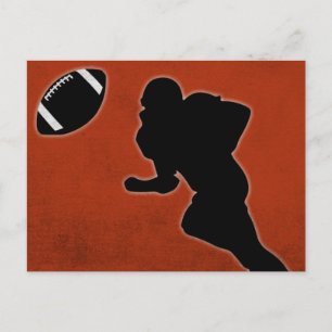 Vintages amerikanisches Fußballdesign Postkarte
