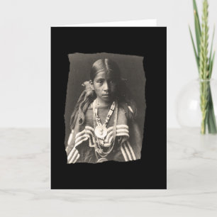 Vintages amerikanisches Jicarilla-Apache-Mädchen a Karte
