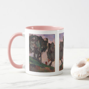 Vintages amerikanisches Kunstwerk Landschaftsbild Tasse
