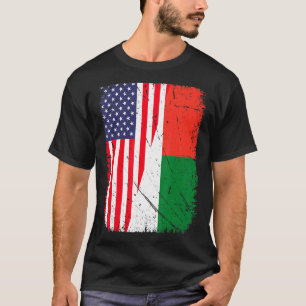 Vintages amerikanisches Madagaskar-Flaggenfamilie T-Shirt