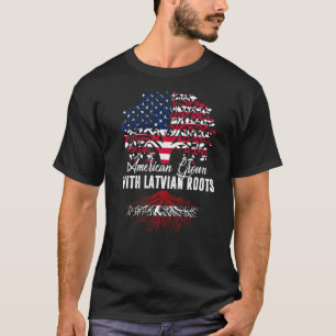Vintages amerikanisches Wachstum mit lettischen Ro T-Shirt