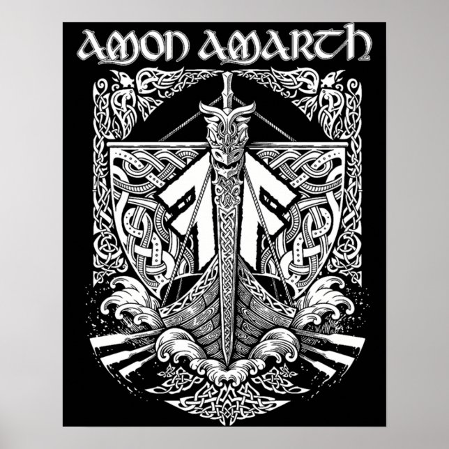 Vintages AMON Amarth Design für Lüfter Lover Poster (Vorne)
