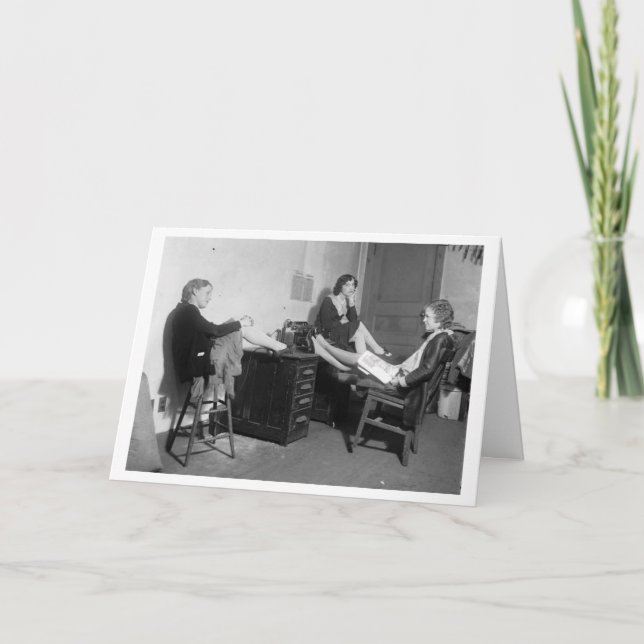 Vintages Amt - Gute Freunde bei der Arbeit, Karte (Vorderseite)