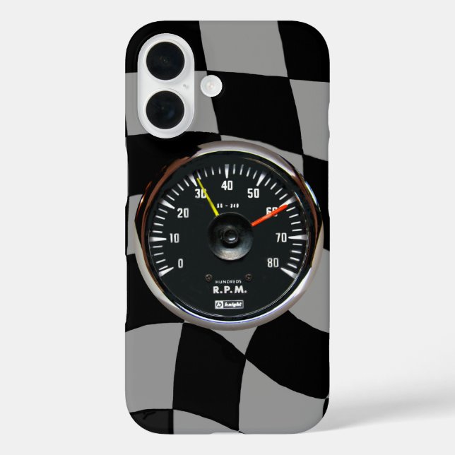 Vintages Analog Auto Tachometer Case-Mate iPhone Hülle (Rückseite)