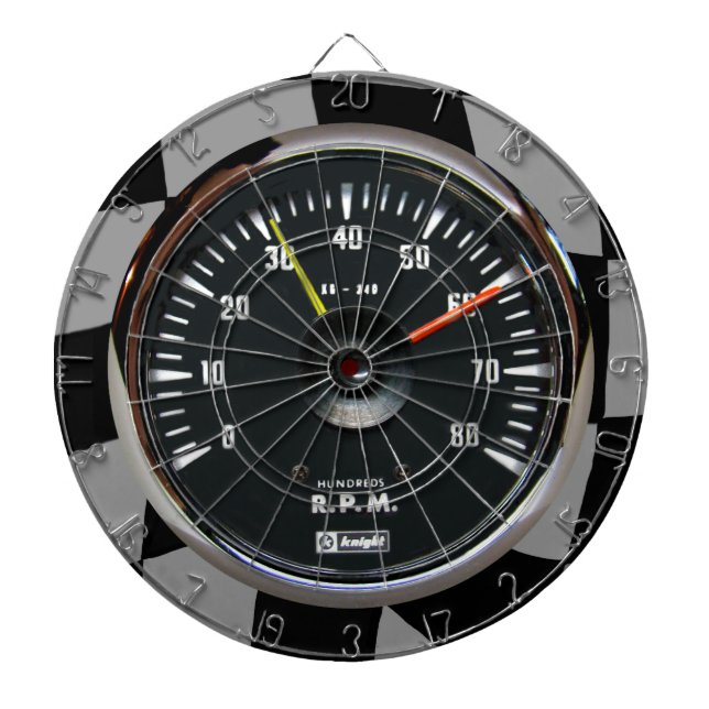 Vintages Analog Auto Tachometer Dartscheibe (vorne)