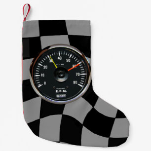 Vintages Analog Auto Tachometer Kleiner Weihnachtsstrumpf