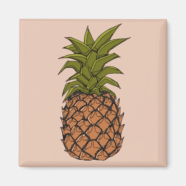 Vintages Ananas Magnet (Vorne)