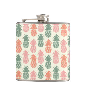 Vintages Ananas-Muster 2 Flachmann