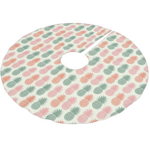 Vintages Ananas Muster 2 Polyester Weihnachtsbaumdecke