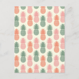 Vintages Ananas Muster 2 Postkarte