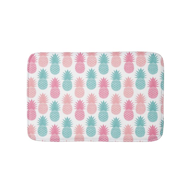 Vintages Ananas-Muster Badematte (Vorderseite)