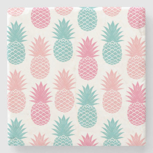 Vintages Ananas-Muster Steinuntersetzer