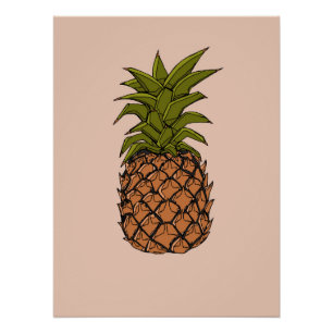 Vintages Ananas Poster