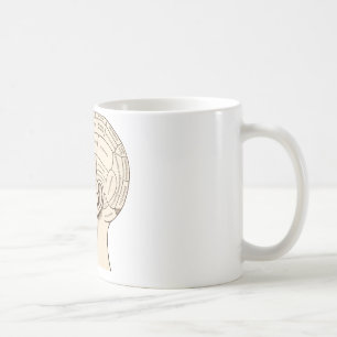Vintages Anatomie-Gehirn-Karten-Bild Kaffeetasse