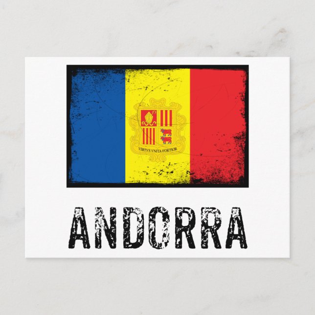 Vintages Andorra Postkarte (Vorderseite)