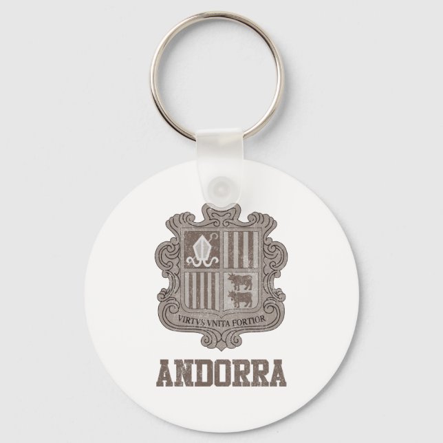 Vintages Andorra Schlüsselanhänger (Vorderseite)