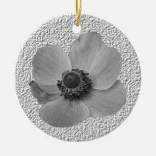 Vintages Anemonendekor Keramikornament