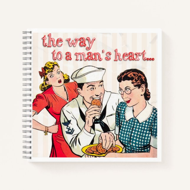 Vintages Angebot an Ehefrauen im Seeverkehr Notizbuch (Vorderseite)