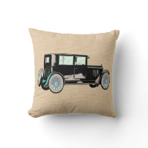 Vintages antikes Auto-Automobil-Gewohnheits-Kissen
