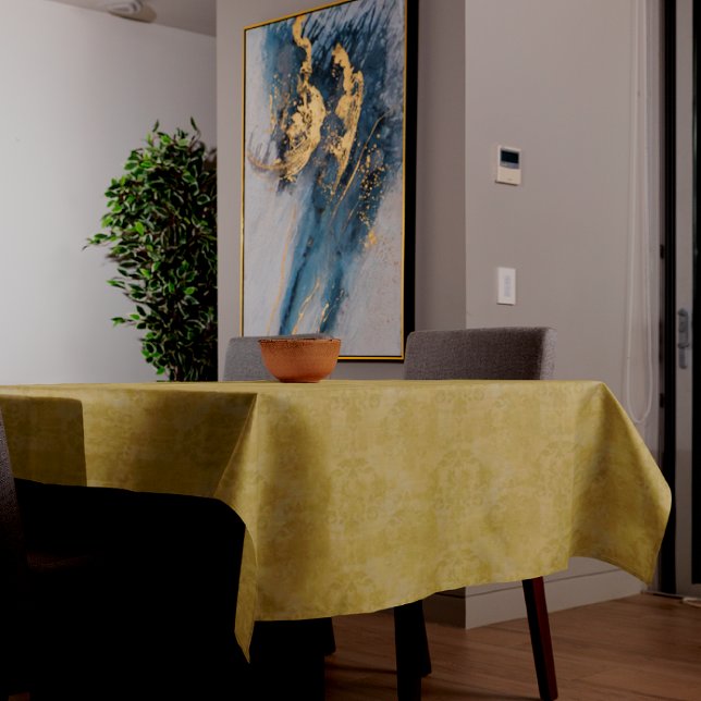 Vintages antikes, bedrücktes Goldschattenmuster Tischdecke (Von Creator hochgeladen)