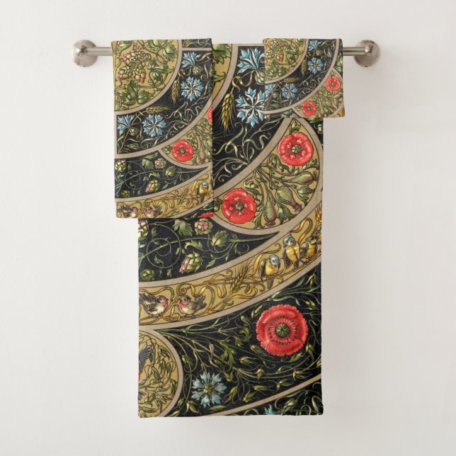 Vintages antikes Design-1-Handtuch Badhandtuch Set (Insitu)