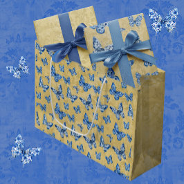 Vintages antikes Goldschmuckmuster Große Geschenktüte