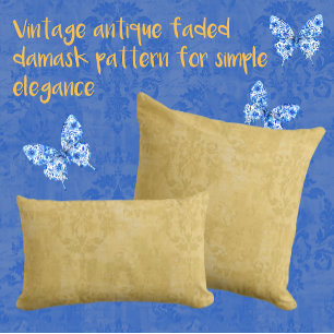 Vintages antikes Goldschmuckmuster Kissen