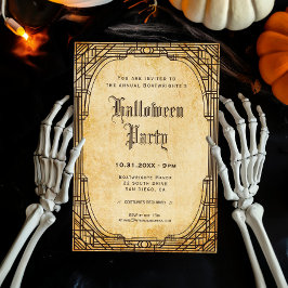 Vintages antikes Halloween-Party Einladung